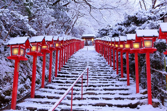 Kifune jinja di musim dingin